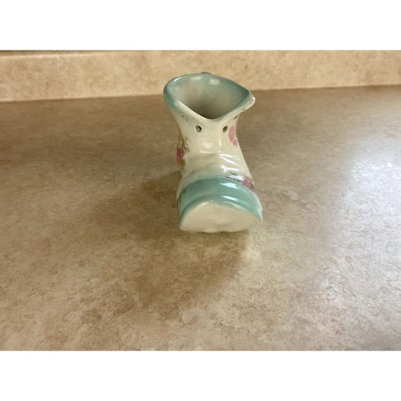 Vintage OLD FOLEY James Kent “Flowered” China Boot Shoe Planter Made In England - Picture 2 of 7